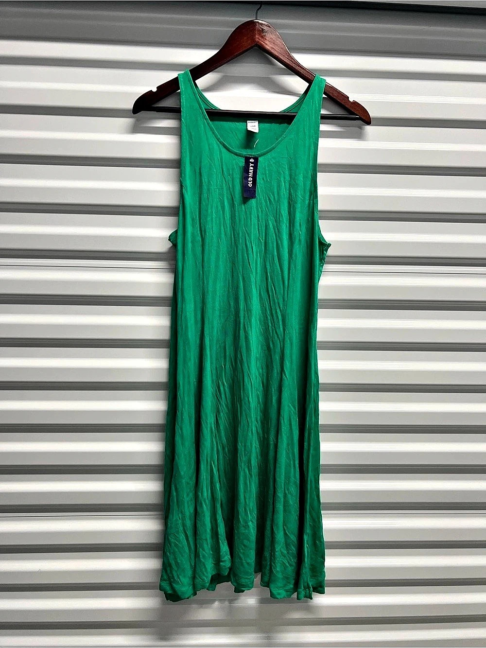 Old Navy Sleeveless Jersey-Knit Swing Dress Green Size Large